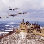 Spangdahlem jets over castle